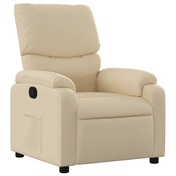 vidaXL Relaxfauteuil Cr&egrave;me Stof