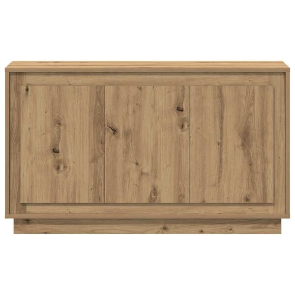 vidaXL Dressoir Artisan Eikenhout 102x35x55 cm Bewerkt Hout