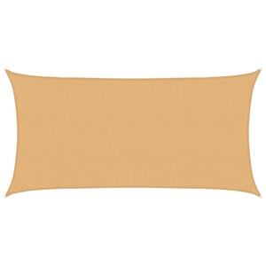 vidaXL Zonneschaduwzeil Zand 2,5 x 6 m HDPE