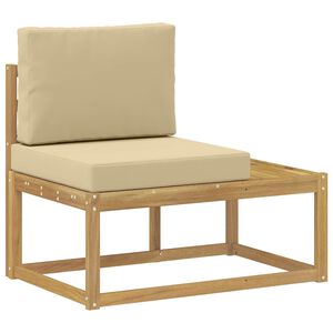 vidaXL Buiten Eind Sofa Wit 91 x 63 x 73 cm Massief Acaciahout