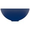vidaXL Wastafel rond 32,5x14 cm keramiek mat donkerblauw