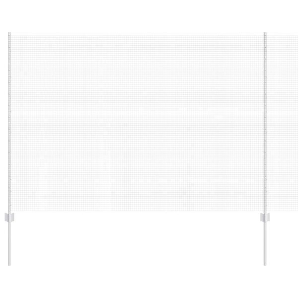 vidaXL Hek met Paal Zilver 1,6 x 50 m Staal