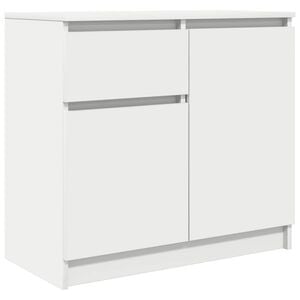 vidaXL Dressoir met lade 71x35x65 cm spaanplaat wit