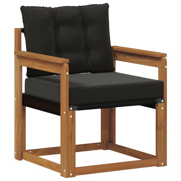 vidaXL 2 Stuk Buiten bankenset Massief Acaciahout en Textilene Naturel