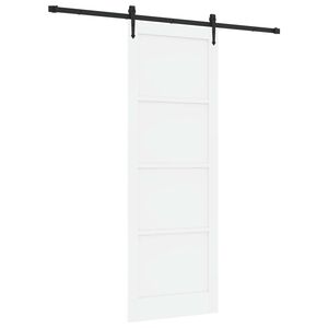 vidaXL Schuifdeur ORKDAL 83 x 232 cm Massief grenenhout Wit
