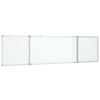 vidaXL Whiteboard magnetisch inklapbaar 200x50x1,7 cm aluminium