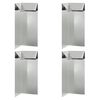 vidaXL Slakkenhekje 4 pcs Zilver 10 x 10 x 25 cm Gegalvaniseerd staal