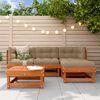 vidaXL Tuin loungeset 15 pcs Wasbruin Massief grenenhout