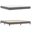 vidaXL Bedframe met matras Grijs 200 x 200 cm Stof
