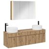 vidaXL Badkamerkastenset 4 pcs Artisanaal eiken Bewerkt hout