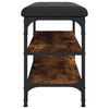 vidaXL Schoenenbank 62x32x47 cm bewerkt hout gerookt eikenkleurig