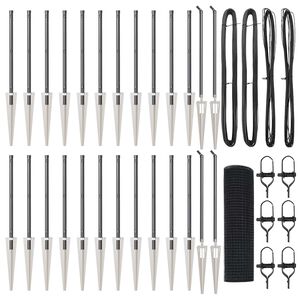 vidaXL Afrasteringspaal Grijs