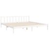 vidaXL Bedframe met hoofdbord massief hout wit