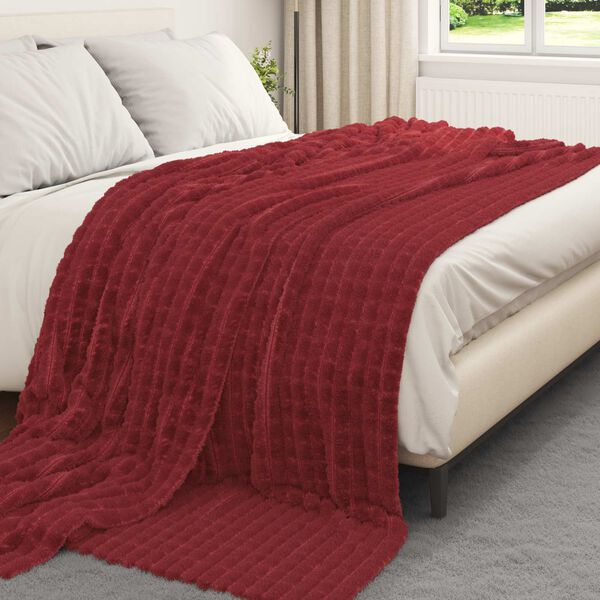 vidaXL Kleden 6 pcs Bordeaux Rood 240 x 220 cm Fleece