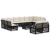 vidaXL Tuinbankenset 13 pcs Zwart poly rattan