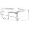 vidaXL Bedframe met lades zwart 75x190 cm Small Single