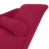 vidaXL Chaise longue met kussens fluweel wijnrood