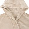 vidaXL Badjas Hoodie Beige xxxl Flanel