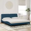 vidaXL Bed met matras fluweel blauw 180x200 cm