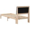vidaXL Bedframe met hoofdeinde Bruin 75 x 190 cm Massief grenenhout