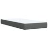 vidaXL Boxspring met matras stof donkergrijs 90x200 cm