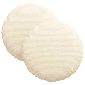 vidaXL Zitkussens 2 st Katoen Stof Cr&egrave;me &Oslash;30 x 13 cm