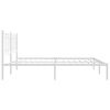 vidaXL Bedframe met hoofdbord metaal wit 193x203 cm