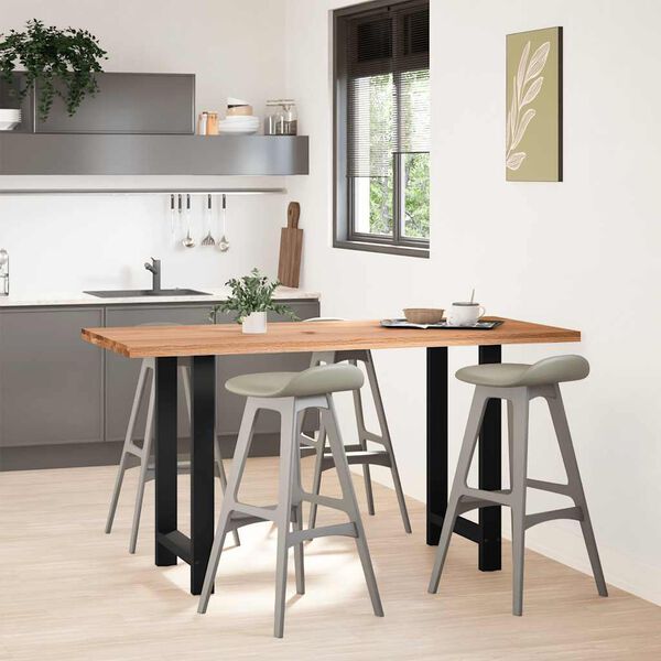 vidaXL Bartafel rechthoekig 180x80x92 cm massief eikenhout lichtbruin