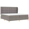 vidaXL Boxspringbed met Matras Donkergrijs 90x190 cm Taupe Stof