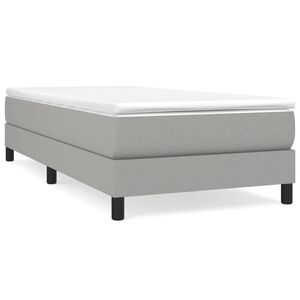 vidaXL Boxspring bed 100x200 cm stof lichtgrijs