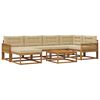 vidaXL Buiten bankenset met kussen 7 pcs Natuurlijk en Beige