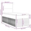 vidaXL Boxspring met matras fluweel roze 100x200 cm