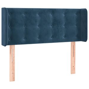 vidaXL Hoofdbord met randen 83x16x78/88 cm fluweel donkerblauw