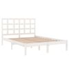 vidaXL Bedframe massief hout wit 150x200 cm