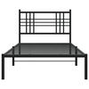 vidaXL Bedframe met hoofdbord metaal zwart 100x190 cm