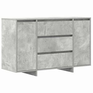 vidaXL Dressoir met lade Beton Grijs 120 x 41 x 75 cm Bewerkt hout