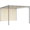 vidaXL Tuinprieel met zijgordijn 4x3x2,25 m cr&egrave;me