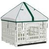 vidaXL 4 Panelen Honden Speelweide met Dak 122 x 106,5 x 82 cm Wit
