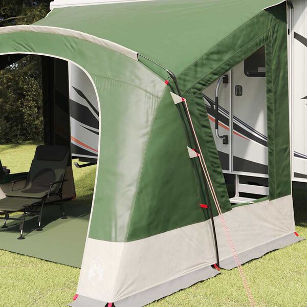 vidaXL Caravan Tent met dak met opslag Groen 410 x 275 x 245 cm