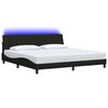 vidaXL Bedframe zonder matras "Hanko" stof zwart 200x200 cm