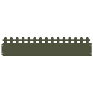 vidaXL Gazonranden 30 st 103 x 0,05 x 22 cm Staal Olijfgroen