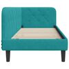 vidaXL Hoekbedframe met hoofdeinde Turquoise 80 x 200 cm Fluweel