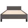 vidaXL Bedframe met hoofdbord kunstleer grijs 100x200 cm