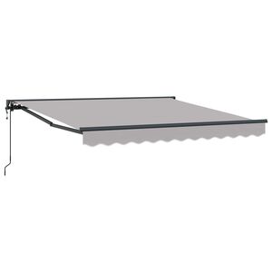 vidaXL Zijde Frame Lichtgrijs 300 x 250 cm Polyester met PU-coating