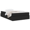 vidaXL Opbergbed met matras met matras Zwart 120 x 200 cm Polyester