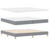 vidaXL Boxspringbed met matras Lichtgrijs 200 x 200 cm Stof