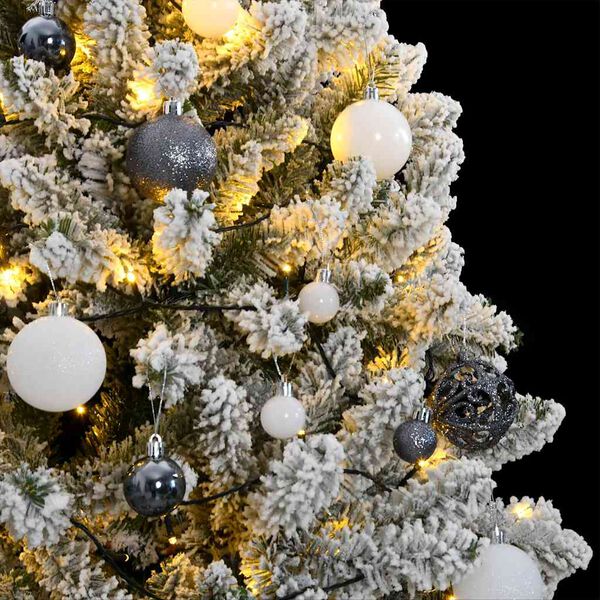 vidaXL Kunstkerstboom met scharnieren 300 LED's en kerstballen 270 cm