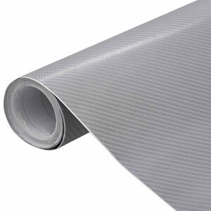 vidaXL 2 st Autofolie 4D 100x150 cm + 50x150 cm zilverkleurig