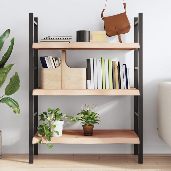 vidaXL Wandschap 80x40x(2-6) cm onbehandeld massief eikenhout