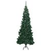 vidaXL Hoek Kunstkerstboom met 300 LED Groen 240 cm PVC en Metaal